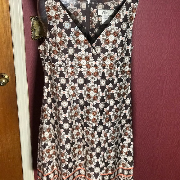 Summer Dress Brown &Tan byR&M Richards - Picture 6 of 8